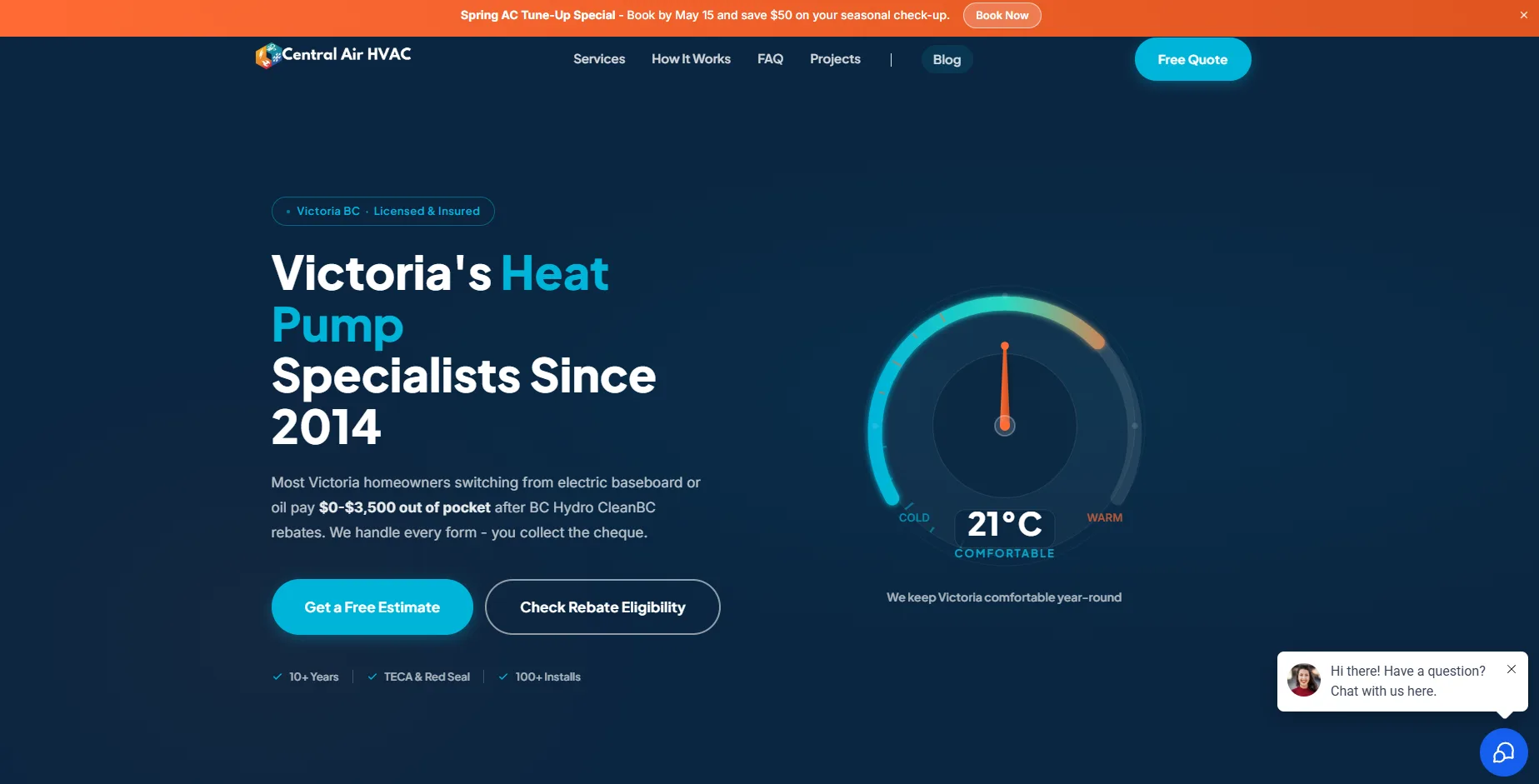 Central Air HVAC website